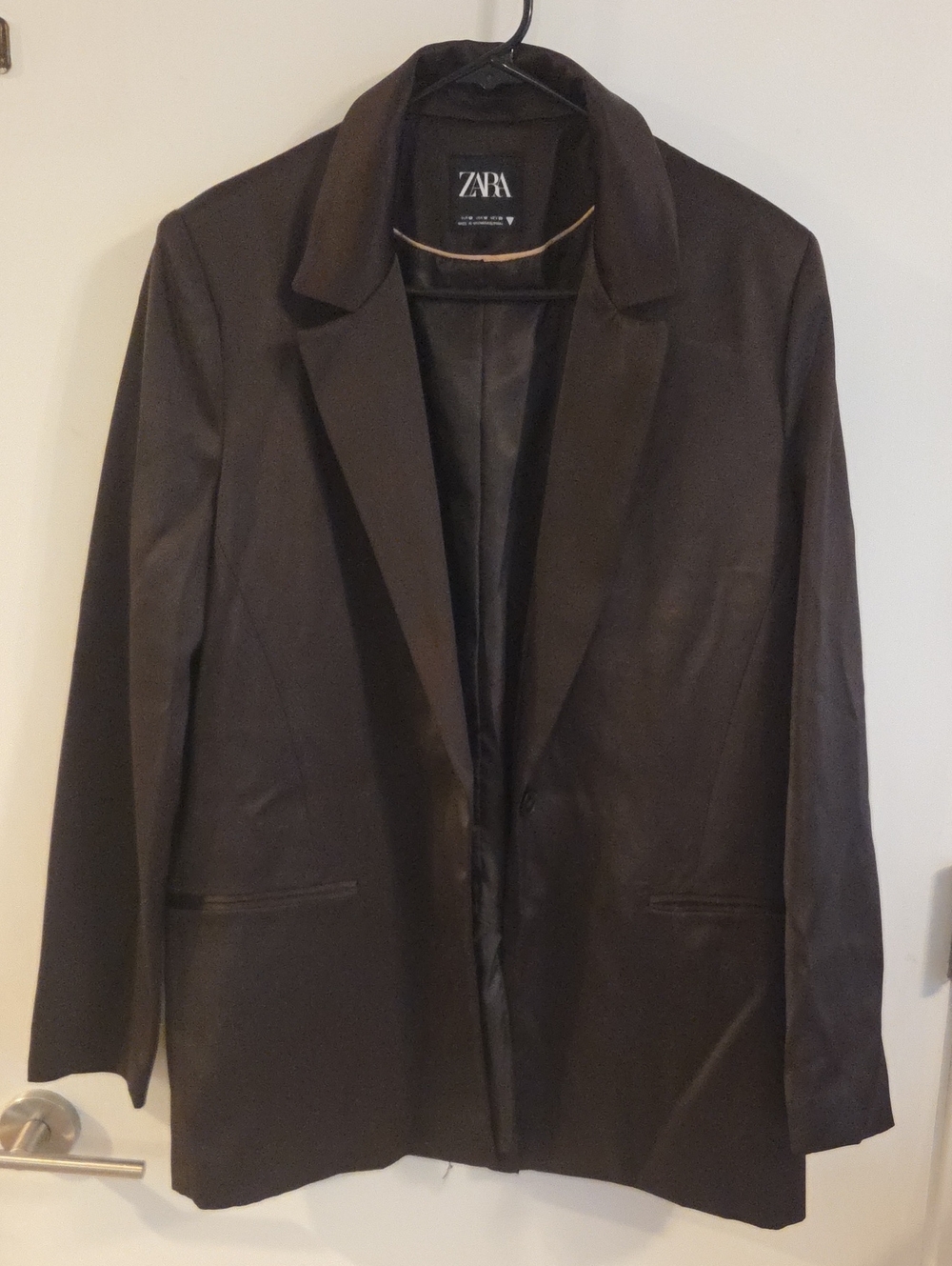 ZARA Women's Black Classic Blazer Jacket In Brown